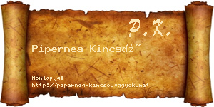 Pipernea Kincső névjegykártya